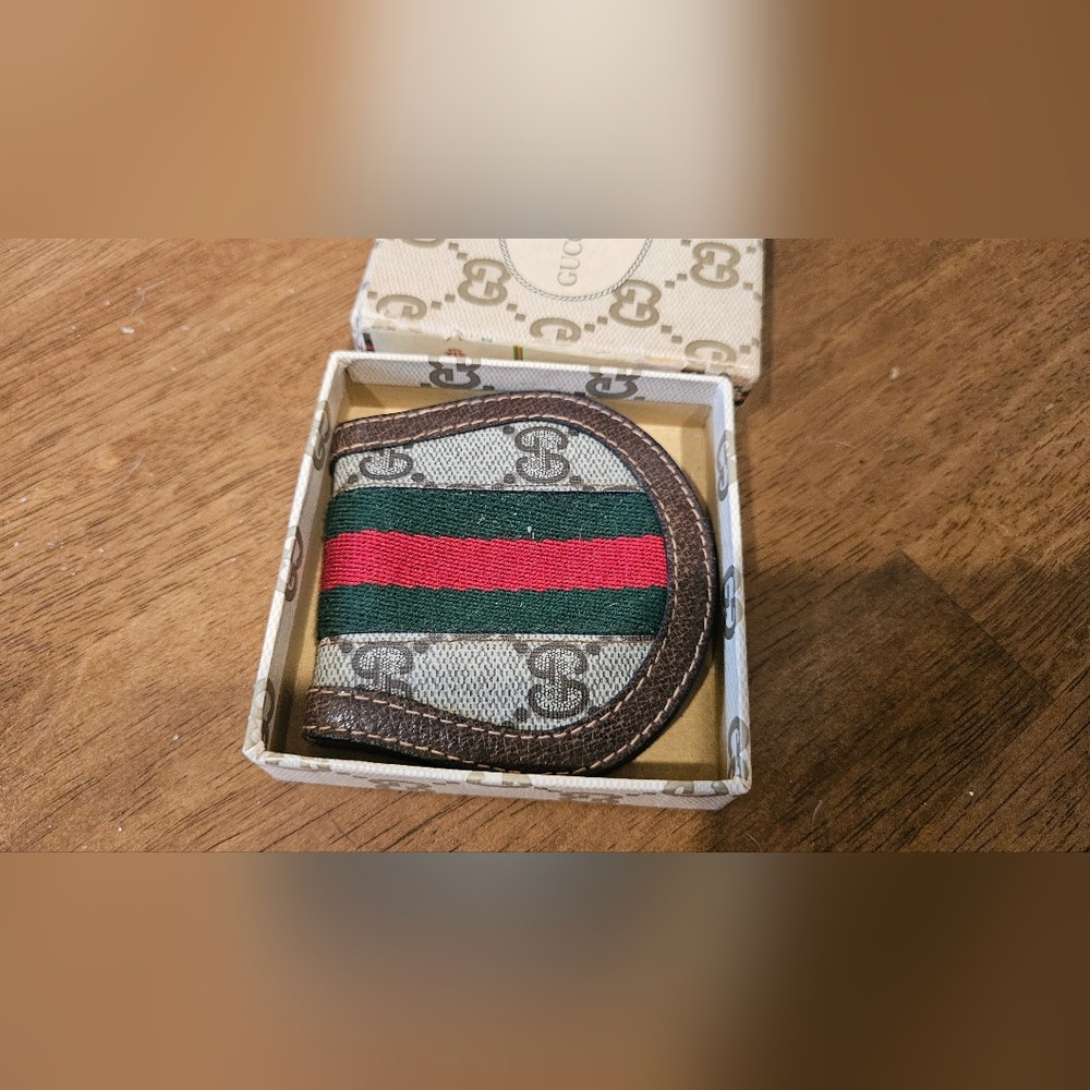Gucci Sylvie Accessory Collection Coin Pouch with COA Preloved Sherry Line